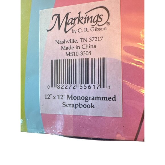 Markings By C.R. Gibson 12" X 12" Monogrammed Scrapbook With Letter A Design - Picture 5 of 6